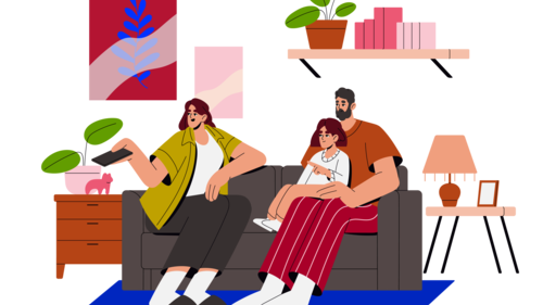 Regarder TV salon