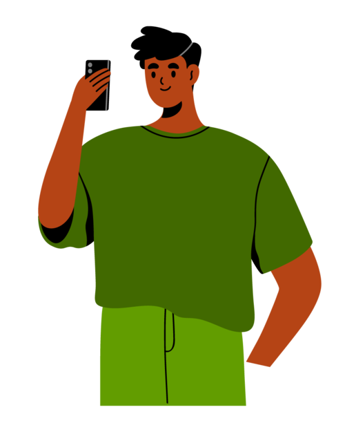 Personne avec un téléphone