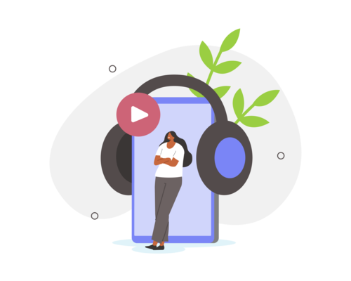 smartphone podcast casque