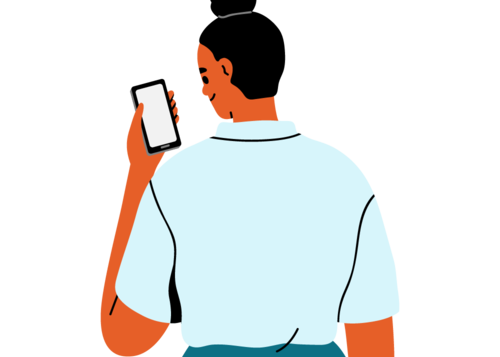 Personne avec un téléphone